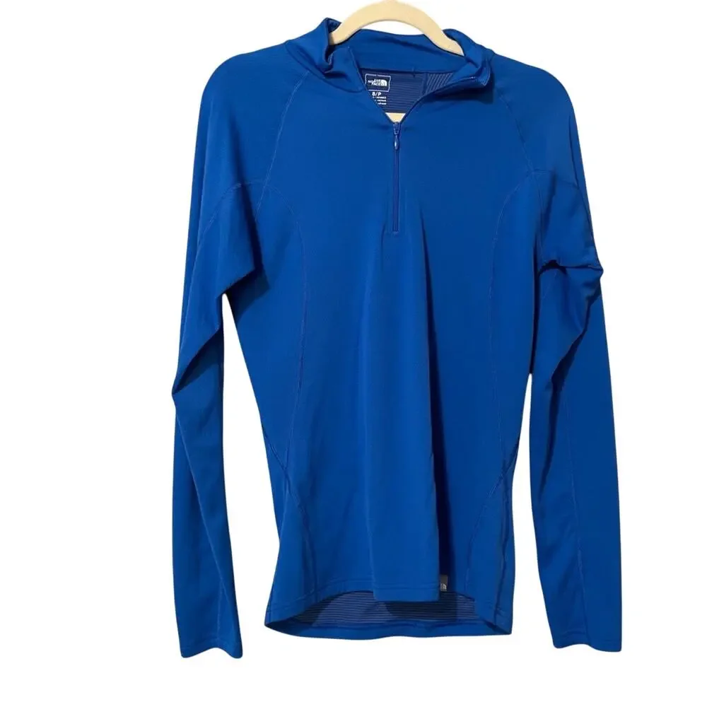 The North Face Blue Mens Quarter Zip Pullover Sweater S Long Sleeve Base Layer